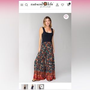 Floral wide leg pant